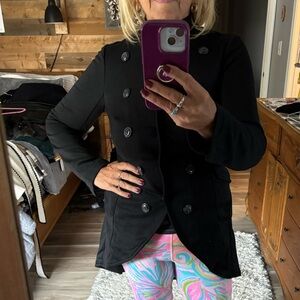 Women's Black Waist Coat Style Jacket Size Medium. NWT